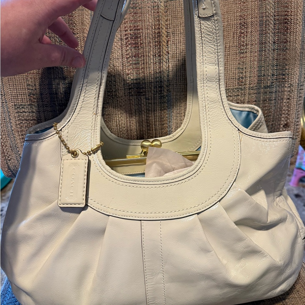 Coach Ergo Cream Leather Shoulder Bag